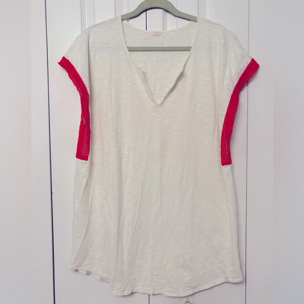 J. Crew Factory Cream Tunic/swim cover-up